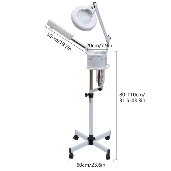 Vapeur pour le visage 2 en 1 et lumière grossissante, nettoyage en profondeur hydratant pour le visage Sauna Spa Steamer