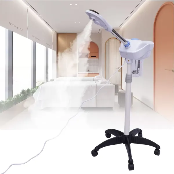 Vapeur facial Ozone Spa Vapeur facial Nettoyage en profondeur 360° Pivotant Humidité de la peau Nettoyage 750W