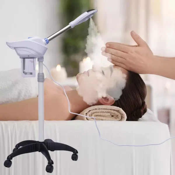 Vapeur facial Ozone Spa Vapeur facial Nettoyage en profondeur 360° Pivotant Humidité de la peau Nettoyage 750W