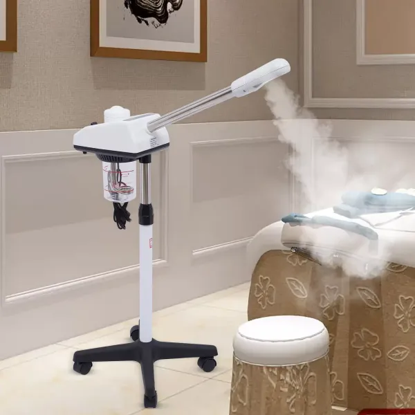Vaporisateur facial professionnel Vapeur chaude nano ionique pour la maison et le salon de beauté Humidificateur avec vaporisateur d'ozone