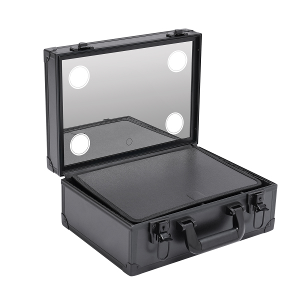 Trousse de maquillage, boîte de rangement cosmétique, trousse de maquillage avec lumières et miroir