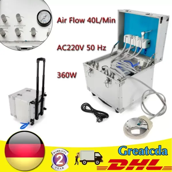 Kit de nettoyage des dents portable 220 V 360 W - Appareil de nettoyage des dents portable - Unit de traitement dentaire