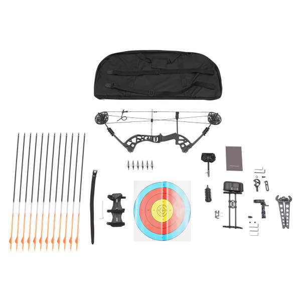 Ensemble d'arcs à poulies de 35 à 70 Lbs pour Adulte Enfant avec papiers cibles Extérieur Sport Jeu de Chasse Cadeau Jouet