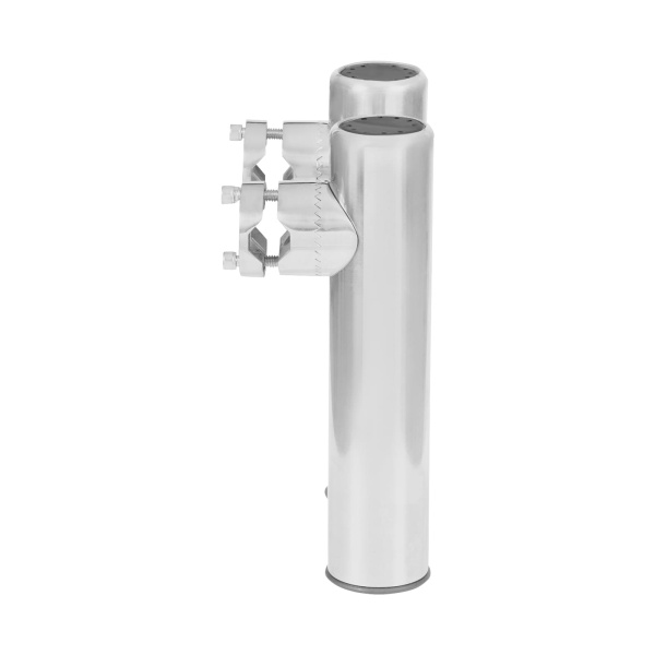 2 supports de canne à pêche en acier inoxydable rotatif à 360° pour rail de 19 à 25 mm avec pince en acier inoxydable