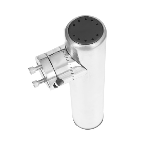2 supports de canne à pêche en acier inoxydable rotatif à 360° pour rail de 19 à 25 mm avec pince en acier inoxydable