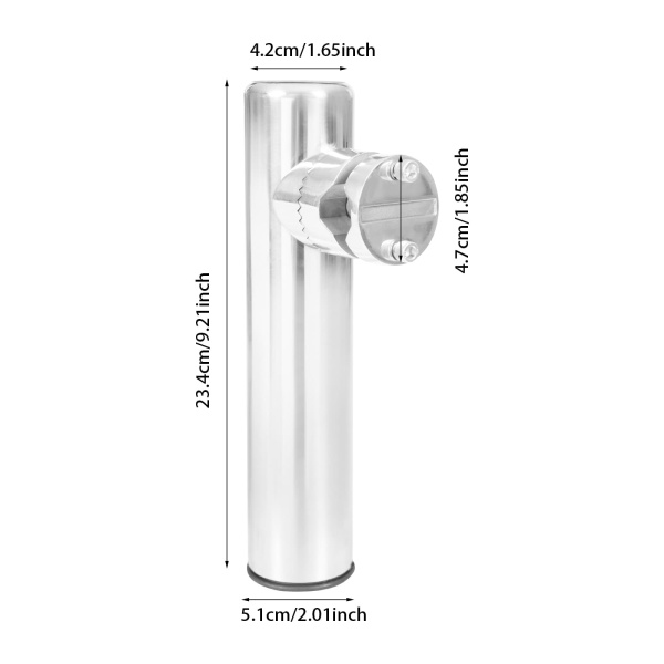 2 supports de canne à pêche en acier inoxydable rotatif à 360° pour rail de 19 à 25 mm avec pince en acier inoxydable