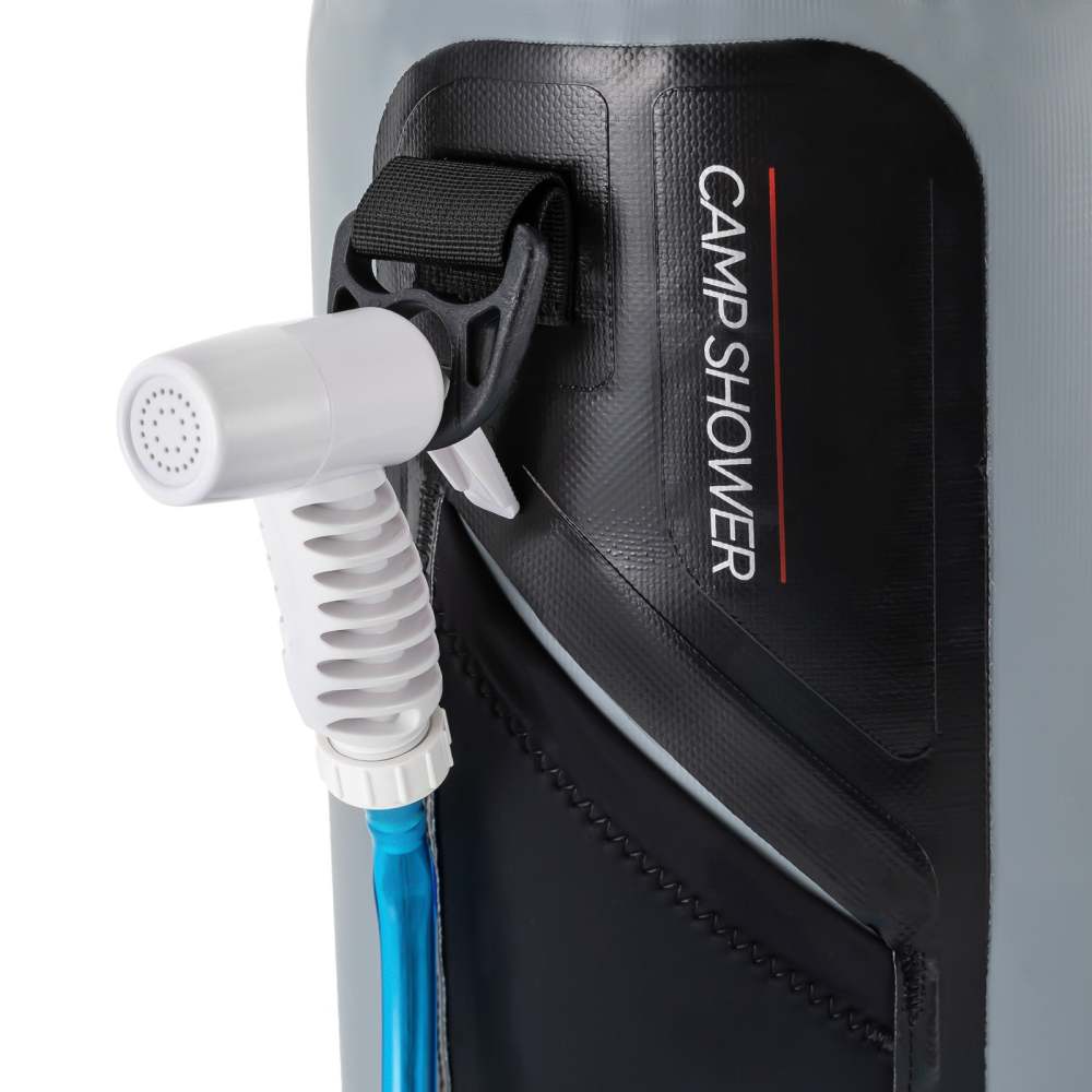 Sac de douche solaire de camping - Douche de jardin avec pompe de douche portable 3 gallons - Tuyau portable et amovible de 12 l