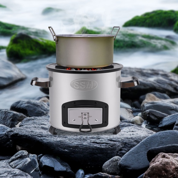 Poêle à Fusée Portable En Acier Inoxydable – Réchaud Pour Randonnée Et Camping