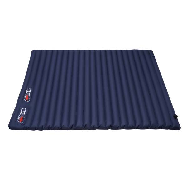 Matelas de couchage double pour camping, tapis de couchage de camping pour voyages, l'extérieur, la randonnée, la plage (bleu)