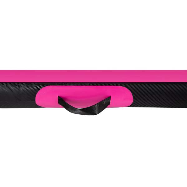 1 x 3M Tapis de gymnastique, gonflable, avec sac de transport et pompe à air électrique, tapis de yoga, tapis de sport, yoga, gym -  rose