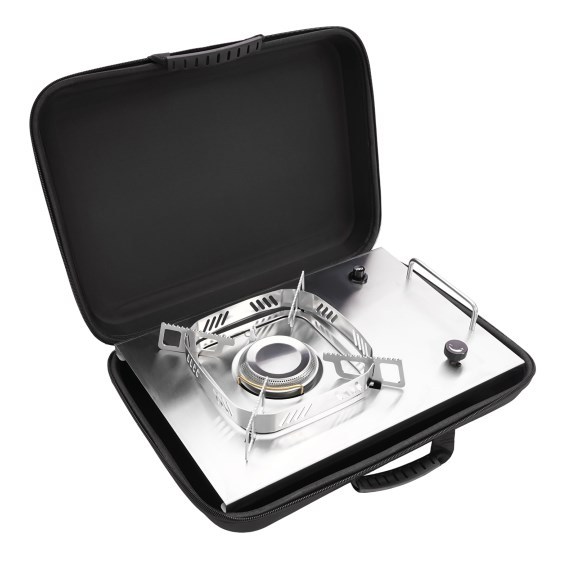 Réchauds de camping, réchauds portables avec brûleurs réglables, plateaux de table pliables