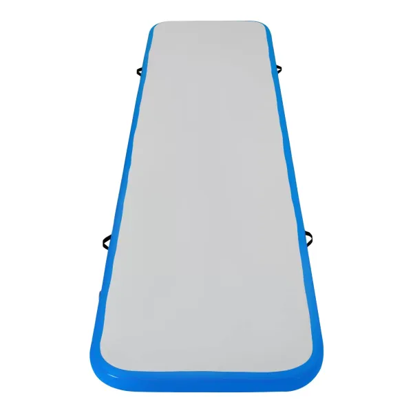 Tapis de Gymnastique Gonflable, Tapis de Fitness, Tapis de Sport, avec Sac de Transport et Pompe à Air électrique, 1*4 M