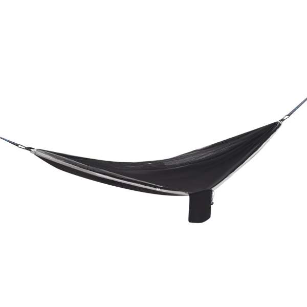 Hamac de camping, hamac avec moustiquaire, tente et bâche de pluie, balançoire suspendue pour sac à dos, 290cm*140cm (noir gris)