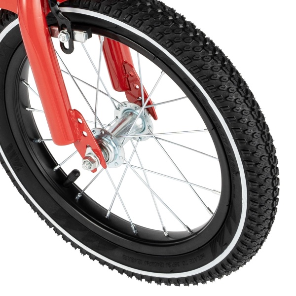 Vélo pour enfant 14 pouces garçon & fille - Stabilisateurs d'équilibre en acier antidérapant - Rouge Vélo pour enfant 14 pouces garçon & fille - Stabilisateurs d'équilibre en acier antidérapant - Rouge