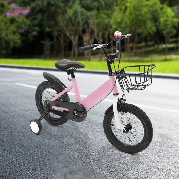 Vélo pour enfant 14 pouces avec panier, vélo pour enfants âgés de 3 à 6 Vélo pour enfant 14 pouces avec panier, vélo pour enfants âgés de 3 à 6