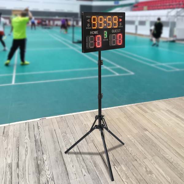 Tableau d'affichage pour jeux d'intérieur et d'extérieur, tableau d'affichage électronique portatif numérique de table avec horloge à minuterie