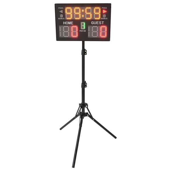 Tableau d'affichage pour jeux d'intérieur et d'extérieur, tableau d'affichage électronique portatif numérique de table avec horloge à minuterie