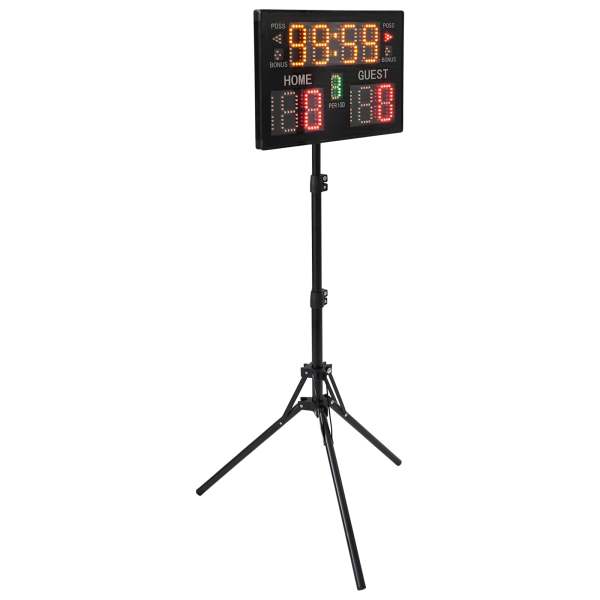 Tableau d'affichage pour jeux d'intérieur et d'extérieur, tableau d'affichage électronique portatif numérique de table avec horloge à minuterie