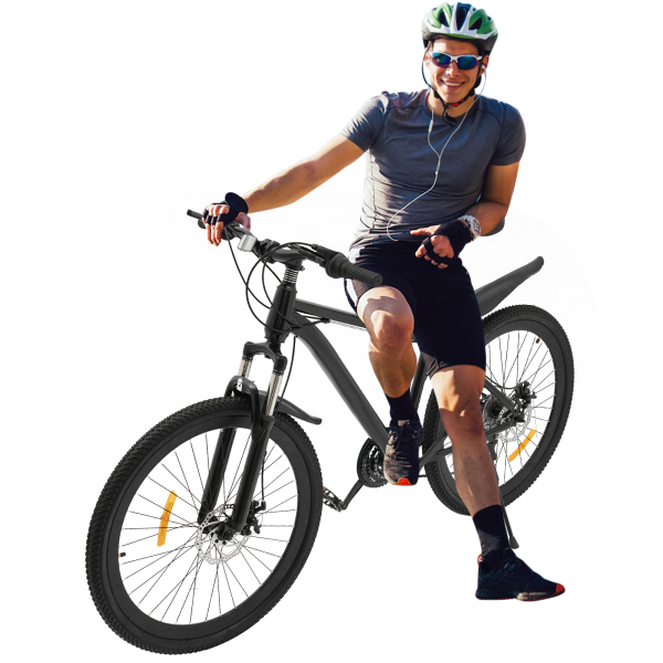 Vélo de montagne semi-rigide 26 pouces, vélo pour adulte, vélo de montagne pour le divertissement ou l'exercice