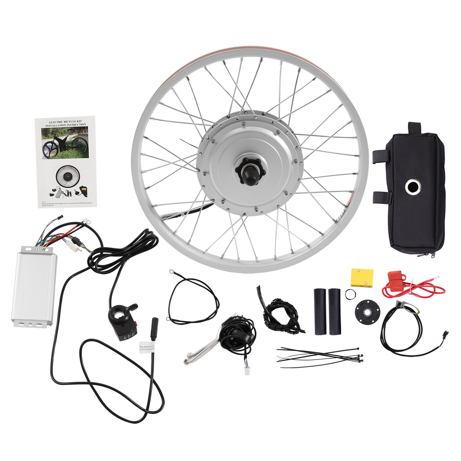 Kit Conversion Vélo électrique Roue Avant 20" - Moteur 350W 36V - Vitesse Max 28km/h - Neuf