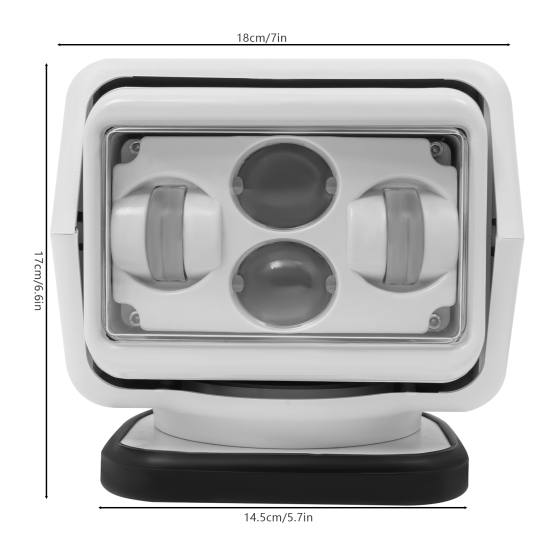 Projecteur LED 60W, lampe de travail radiocommandée, lampe de travail LED, blanc