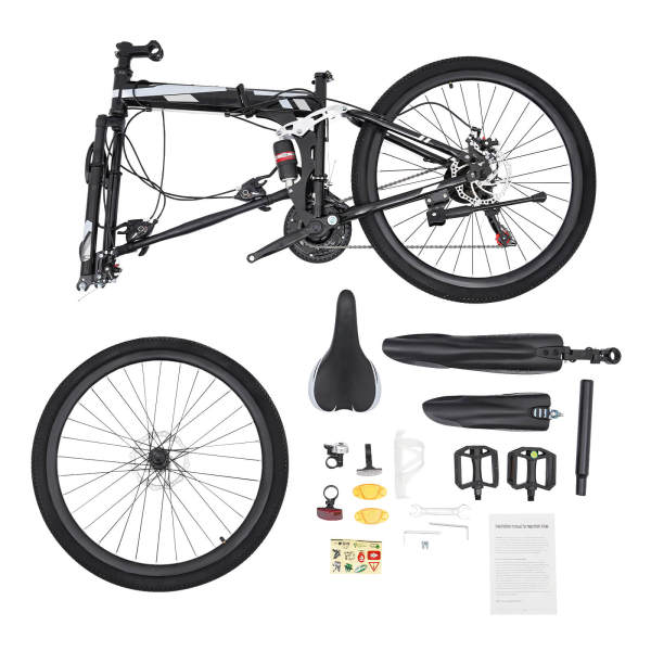 VTT 26 pouces Vélo pliant portable 21 vitesses Vélo de plein air pliable VTT avec freins à double disque Vélo léger VTT 26 pouces Vélo pliant portable 21 vitesses Vélo de plein air pliable VTT avec freins à double disque Vélo léger