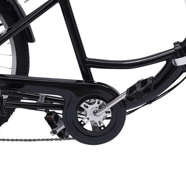 Tricycle pour adulte 24 pouces avec panier et lampe Vélo 3 roues 7 vitesses Tricycle pliable Noir Tricycle pour adulte 24 pouces avec panier et lampe Vélo 3 roues 7 vitesses Tricycle pliable Noir