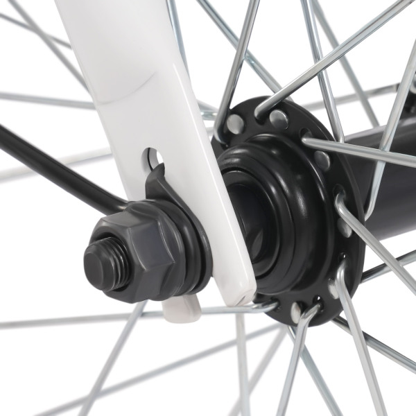 Tricycle pour adulte de 20 pouces résistant à la rouille, vélo à 3 roues avec pneus antidérapants, garde-boue pour villes et plages, blanc Tricycle pour adulte de 20 pouces résistant à la rouille, vélo à 3 roues avec pneus antidérapants, garde-boue pour villes et plages, blanc