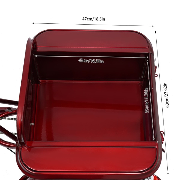 Panier de tricycle adulte, tricycle senior avec cabine arrière, tricycle à pédales réglables(rouge) Panier de tricycle adulte, tricycle senior avec cabine arrière, tricycle à pédales réglables(rouge)