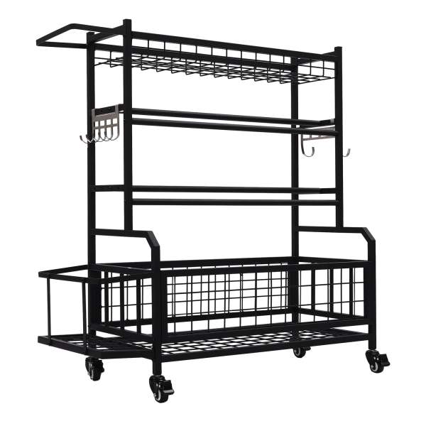 Support d'haltères pour la musculation, avec roues jusqu'à 100 kg, pour haltères, tapis de yoga, rouleau de fascia, kettlebell (noir) Support d'haltères pour la musculation, avec roues jusqu'à 100 kg, pour haltères, tapis de yoga, rouleau de fascia, kettlebell (noir)