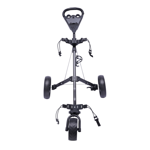 Chariot de golf pliable à 3 roues avec frein à pied, ouverture et fermeture en une seconde, porte-gobelet gratuit inclus