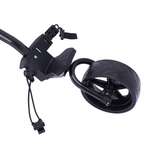 Chariot de golf pliable à 3 roues avec frein à pied, ouverture et fermeture en une seconde, porte-gobelet gratuit inclus