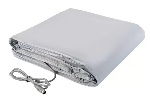 650W saunadeken, 2 zones digitaal ver infrarood (FIR) Oxford saunadeken met ritssluiting voor schoonheidssalon, spa en thuis (zilvergrijs)