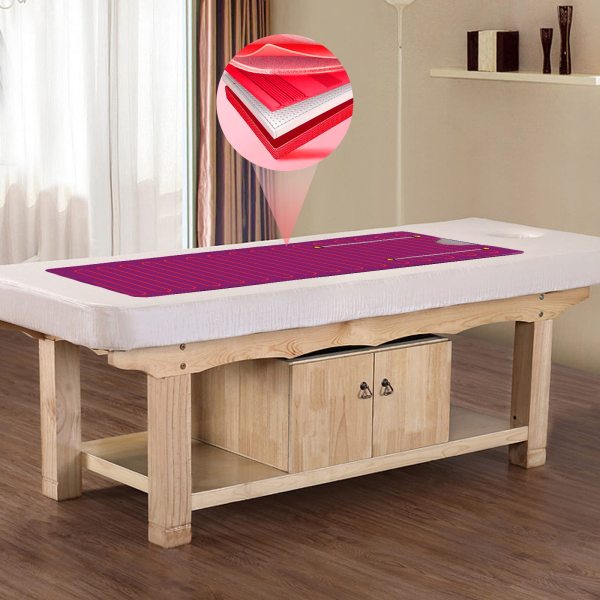 Couverture de sauna, 650 W, 2 zones, numérique infrarouge lointain (FIR) Oxford - Avec fermeture éclair pour salon de beauté, spa et maison (violet)