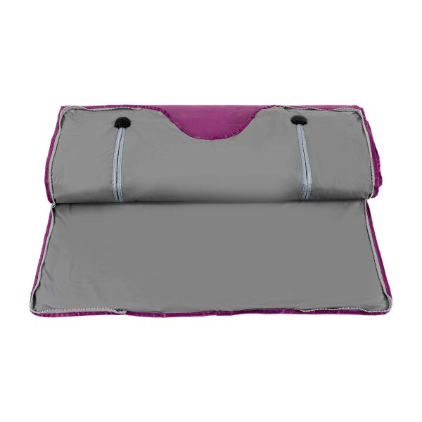 Couverture de sauna, 650 W, 2 zones, numérique infrarouge lointain (FIR) Oxford - Avec fermeture éclair pour salon de beauté, spa et maison (violet)