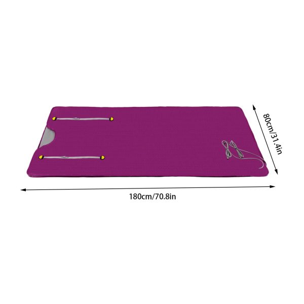Couverture de sauna, 650 W, 2 zones, numérique infrarouge lointain (FIR) Oxford - Avec fermeture éclair pour salon de beauté, spa et maison (violet)