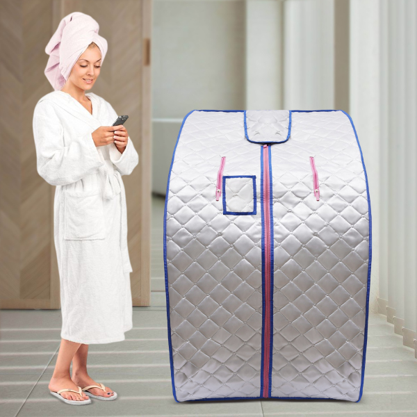 Chauffe-Sauna infrarouge Portable 750W, boîte de Sauna à vapeur pliable, chauffage sec pour Spa