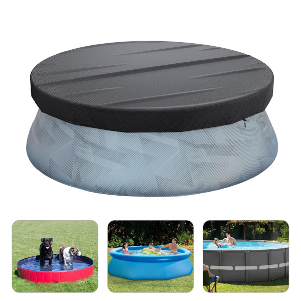 Couverture de piscine ronde avec clous de sol en corde à boucle améliorée, 366cm Couverture de piscine ronde avec clous de sol en corde à boucle améliorée, 366cm
