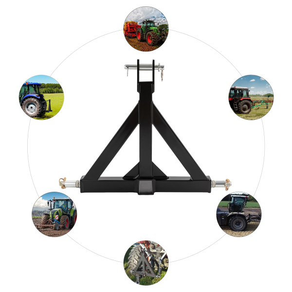 Attelage de remorque 3 points, adaptateur pour barre de remorquage, attelage de remorque 3 points avec récepteur 2" Attelage de remorque 3 points, adaptateur pour barre de remorquage, attelage de remorque 3 points avec récepteur 2"
