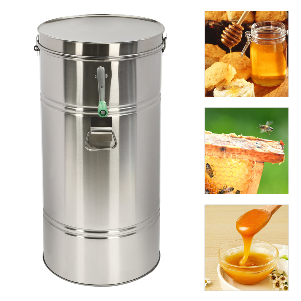 Centrifugeuse manuelle à miel, 2 tasses, extracteur de miel en acier inoxydable, deux cadres à bride pour le miel