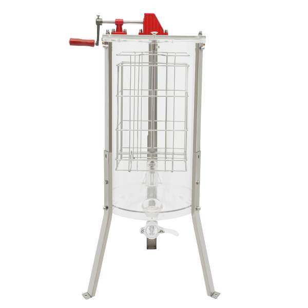 Extracteur de miel manuel acrylique avec 2 cadres Extracteur de miel d'abeille centrifugeuse pour apiculteurs Accessoires