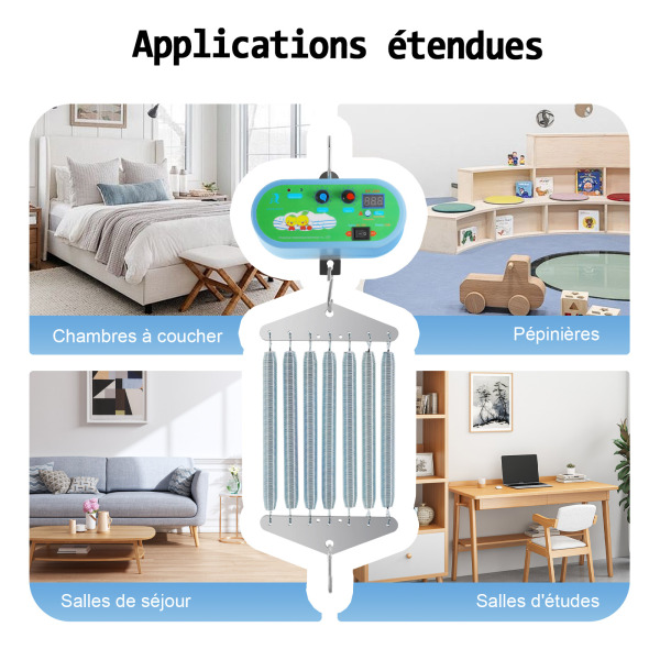 Pilote de berceau pour bébé, contrôleur de balançoire électrique suspendue pour bébé, avec minuterie réglable, pour berceau à ressort et hamac pour bébé Pilote de berceau pour bébé, contrôleur de balançoire électrique suspendue pour bébé, avec minuterie réglable, pour berceau à ressort et hamac pour bébé