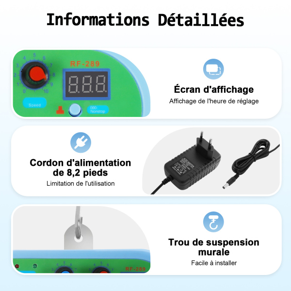 Pilote de berceau pour bébé, contrôleur de balançoire électrique suspendue pour bébé, avec minuterie réglable, pour berceau à ressort et hamac pour bébé