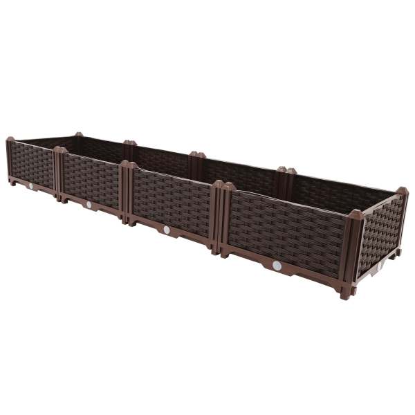 Plateau de jardin surélevé, Grande jardinière, Plateau de jardin surélevé en plastique à rang unique Plateau de jardin surélevé, Grande jardinière, Plateau de jardin surélevé en plastique à rang unique