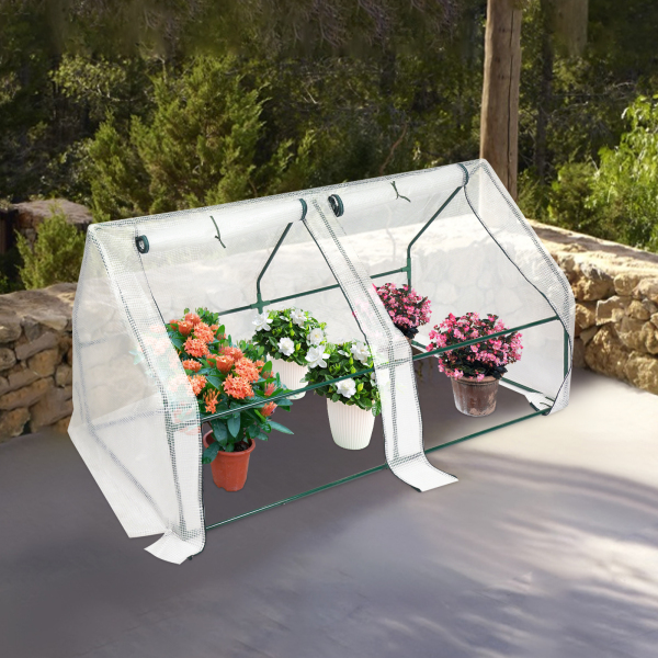 1,8 x 0,9 x 0,9 m Petite serre pour balcon, serre à tomates avec fenêtres enroulables 1,8 x 0,9 x 0,9 m Petite serre pour balcon, serre à tomates avec fenêtres enroulables