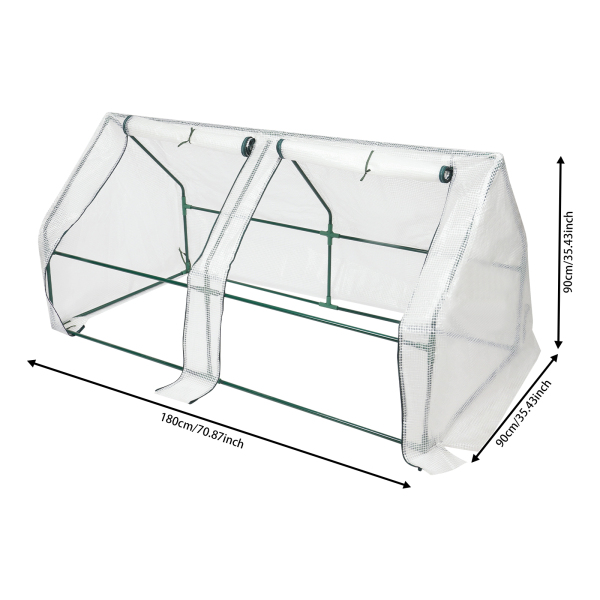 1,8 x 0,9 x 0,9 m Petite serre pour balcon, serre à tomates avec fenêtres enroulables 1,8 x 0,9 x 0,9 m Petite serre pour balcon, serre à tomates avec fenêtres enroulables