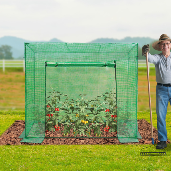 Serre à plantes 200 x 77 x 170 cm, kit de serre avec fenêtre, serre pour extérieur - Vert Serre à plantes 200 x 77 x 170 cm, kit de serre avec fenêtre, serre pour extérieur - Vert