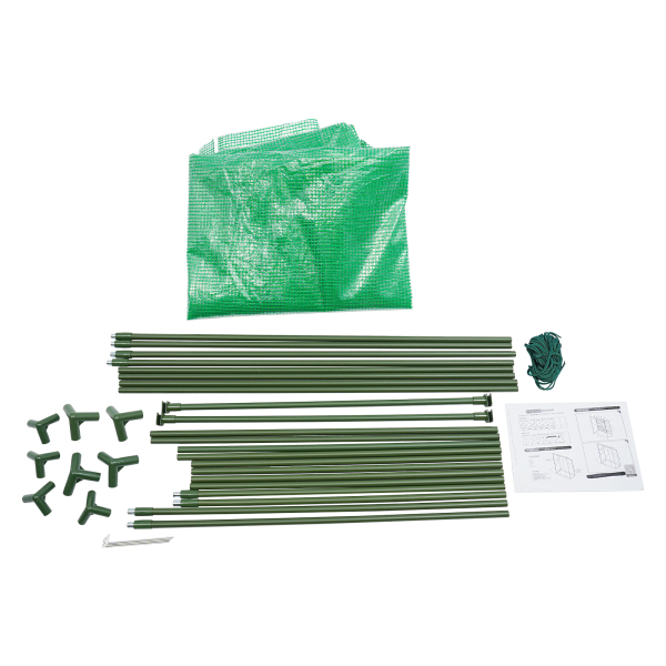 Serre à plantes 200 x 77 x 170 cm, kit de serre avec fenêtre, serre pour extérieur - Vert