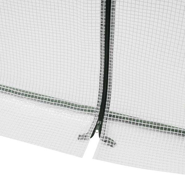 Serre à plantes 200 x 77 x 170 cm, kit de serre avec fenêtre, serre pour extérieur - Blanc