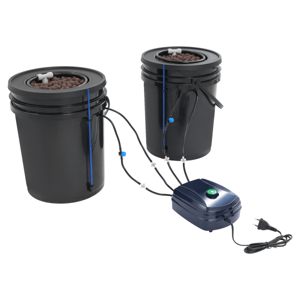 Système de culture hydroponique 2 pièces, 19 litres, avec pompe à air, mécanisme de culture en eau profonde Système de culture hydroponique 2 pièces, 19 litres, avec pompe à air, mécanisme de culture en eau profonde